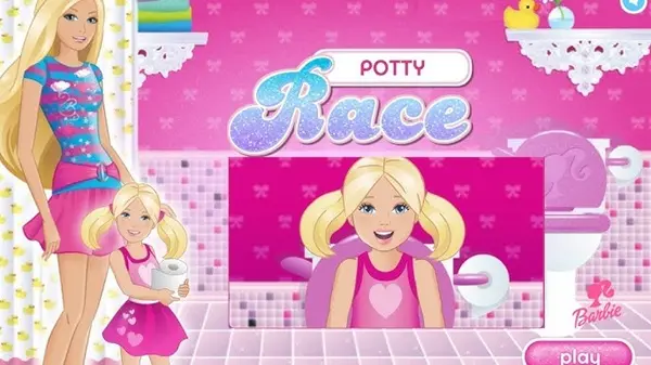 Barbie Potty Race