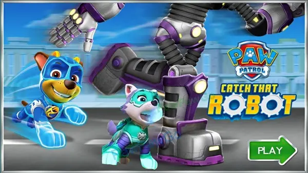 Mighty Pups Catch the Robot