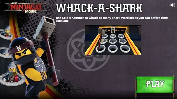 Ninjago whack a shark