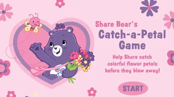 Share Bear's Catch-a-Petal Game